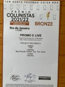 Premio Colunistas 2023: Orla Rio é premiada com o Projeto Recomeço
