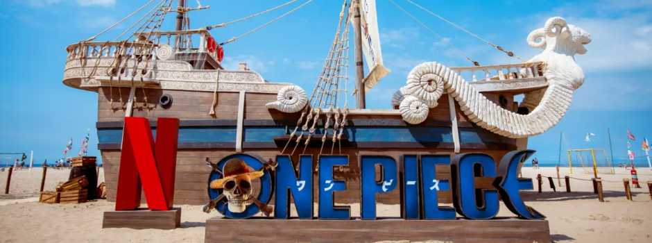 Going Merry One Piece na Praia de Copacabana #Luffy #Netflix 